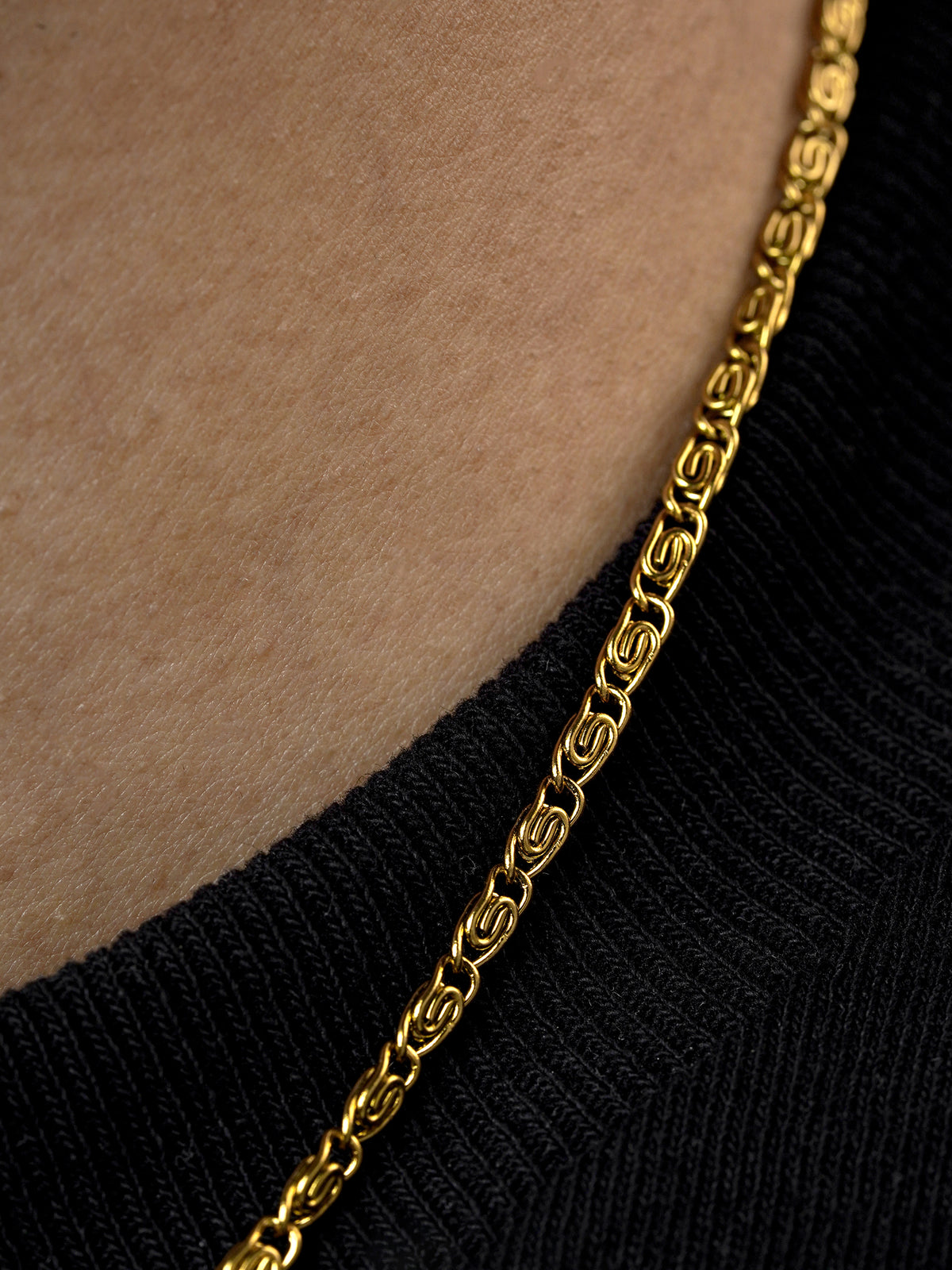 Zeke Twisted 18K Gold Plated Men's Chain