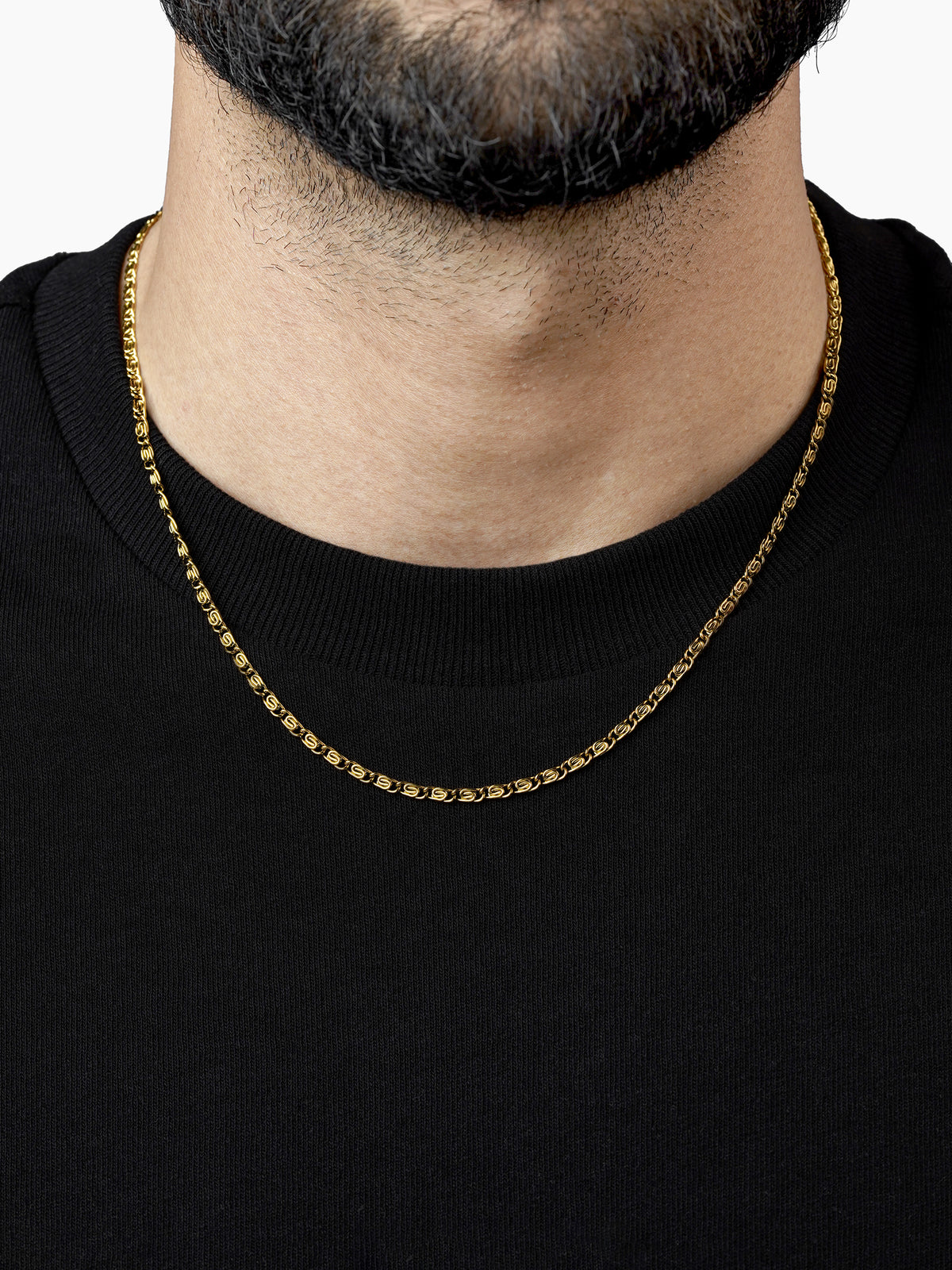 Zeke Twisted 18K Gold Plated Men's Chain