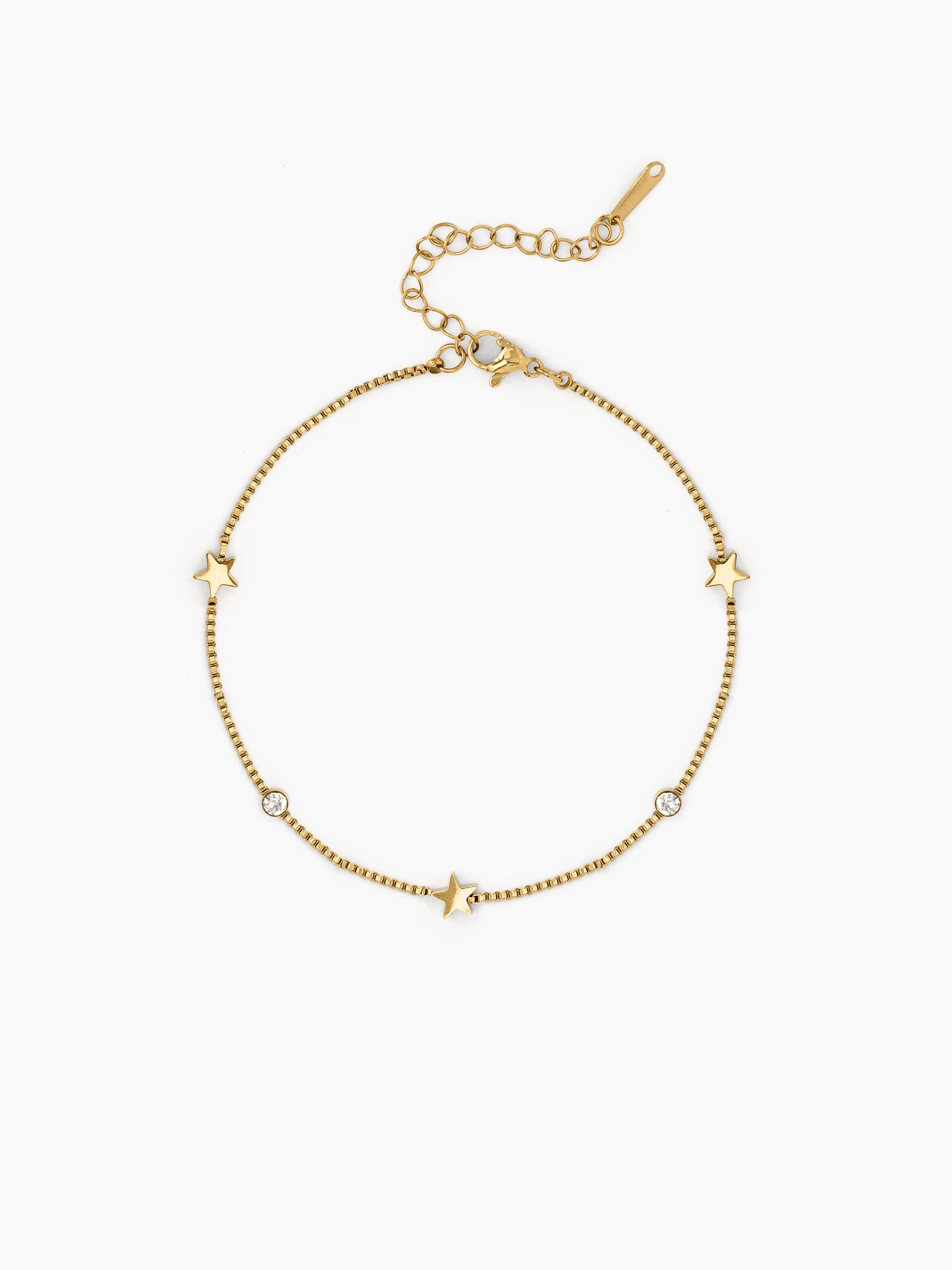 Zella Star Diamond 18K Gold Plated Women's Anklet