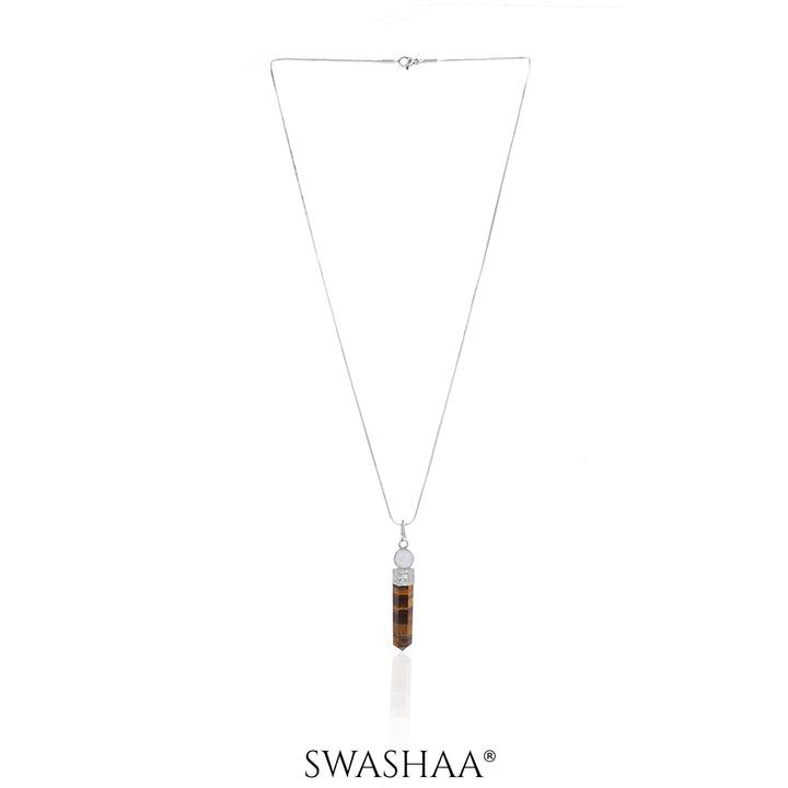 Zenith Tiger's Gaze Men's Chain Pendant | Natural Stone