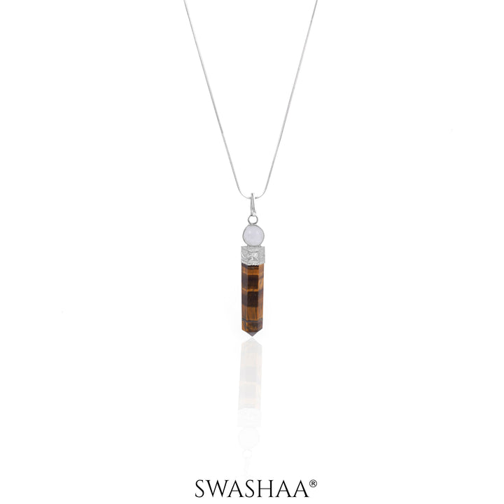 Zenith Tiger's Gaze Men's Chain Pendant | Natural Stone