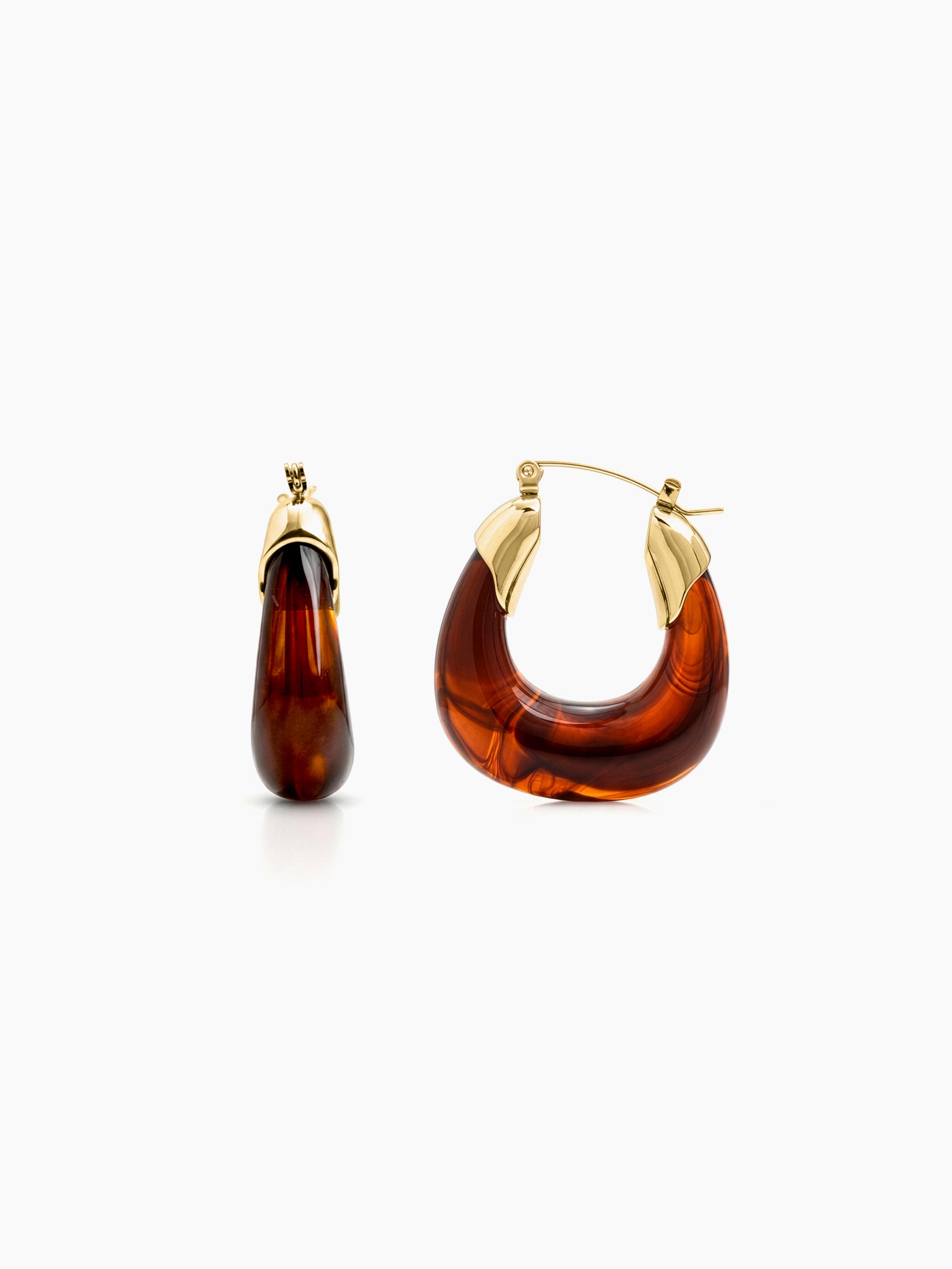 Zenvia 18K Gold Plated Women's Hoop Earrings