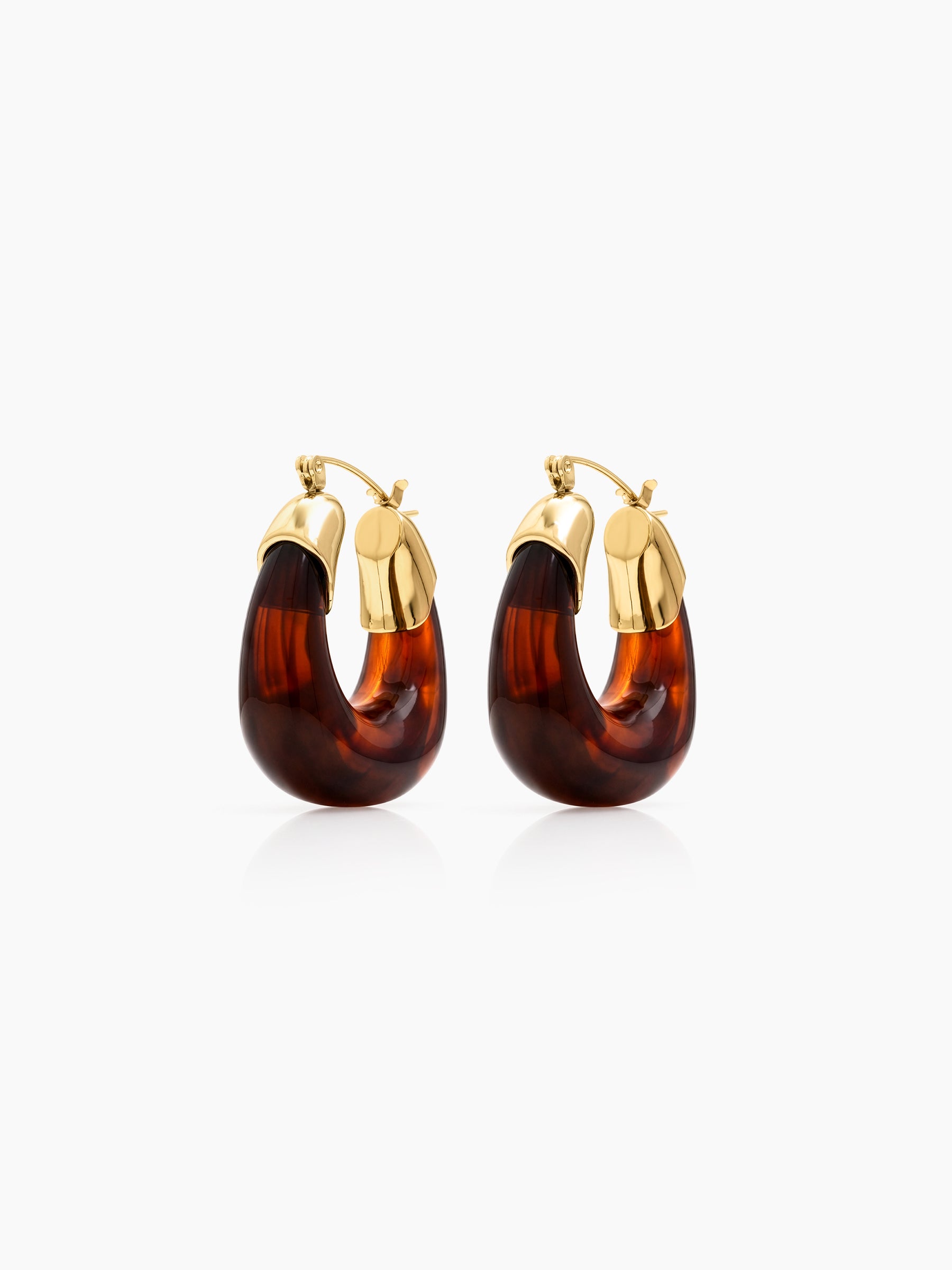 Zenvia 18K Gold Plated Women's Hoop Earrings