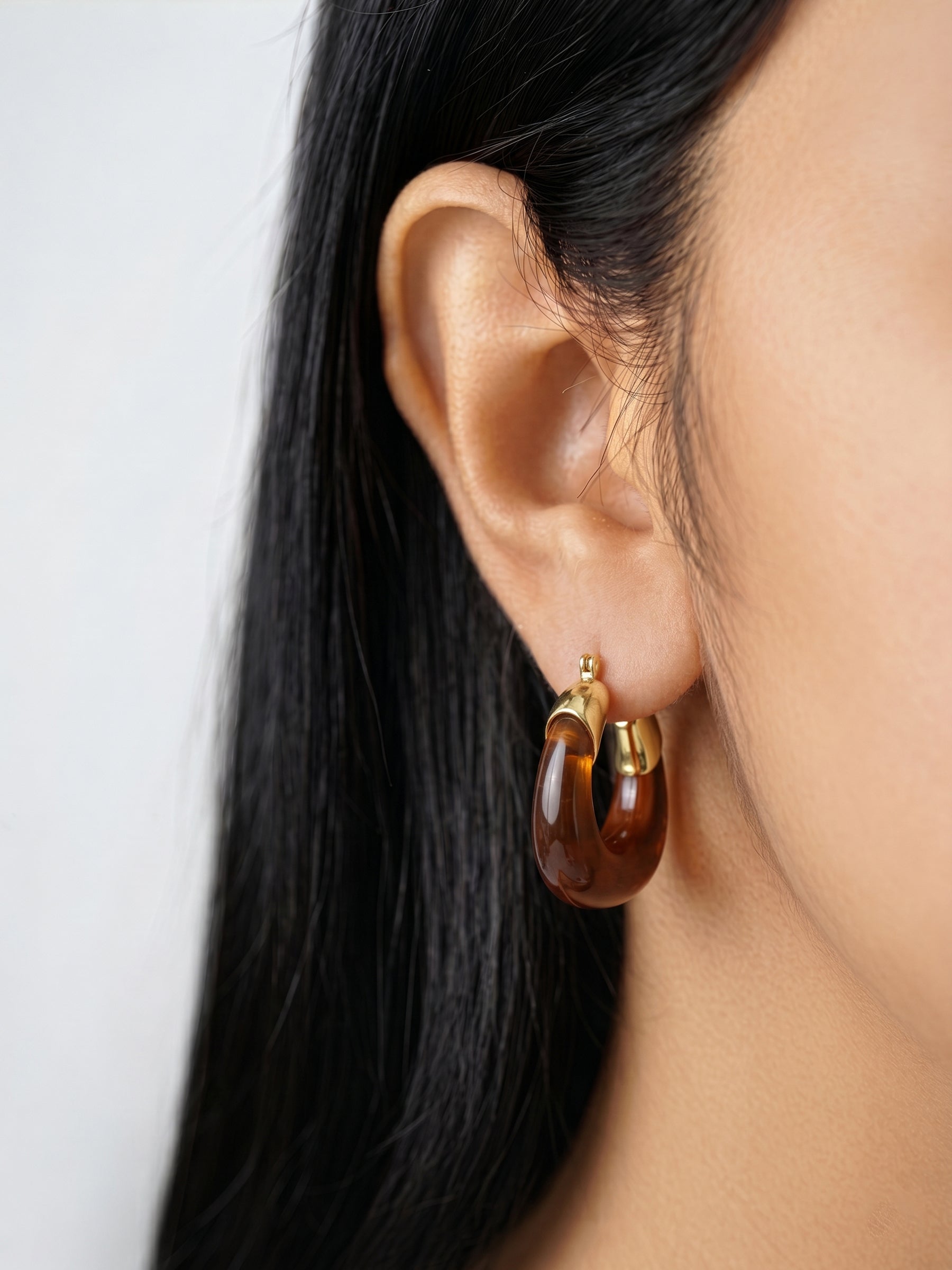 Zenvia 18K Gold Plated Women's Hoop Earrings