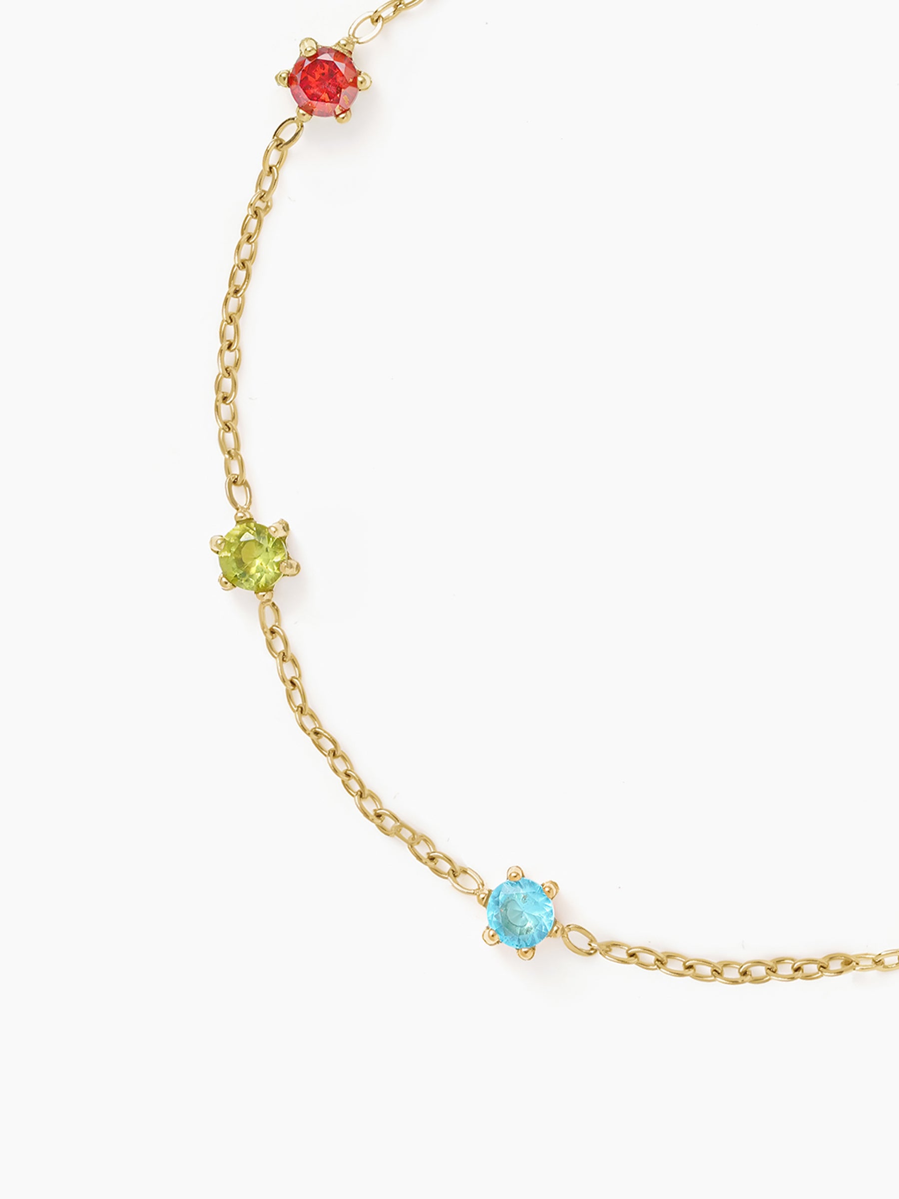 Ziya Multi Colour Stones Women's Loose Chain Bracelet