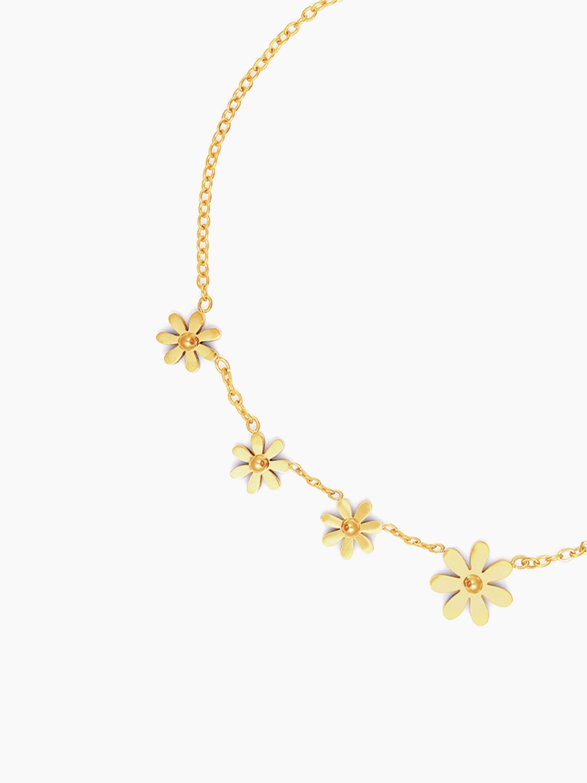 Zofia Flory Flower Charms 18K Gold Plated Women's Anklet