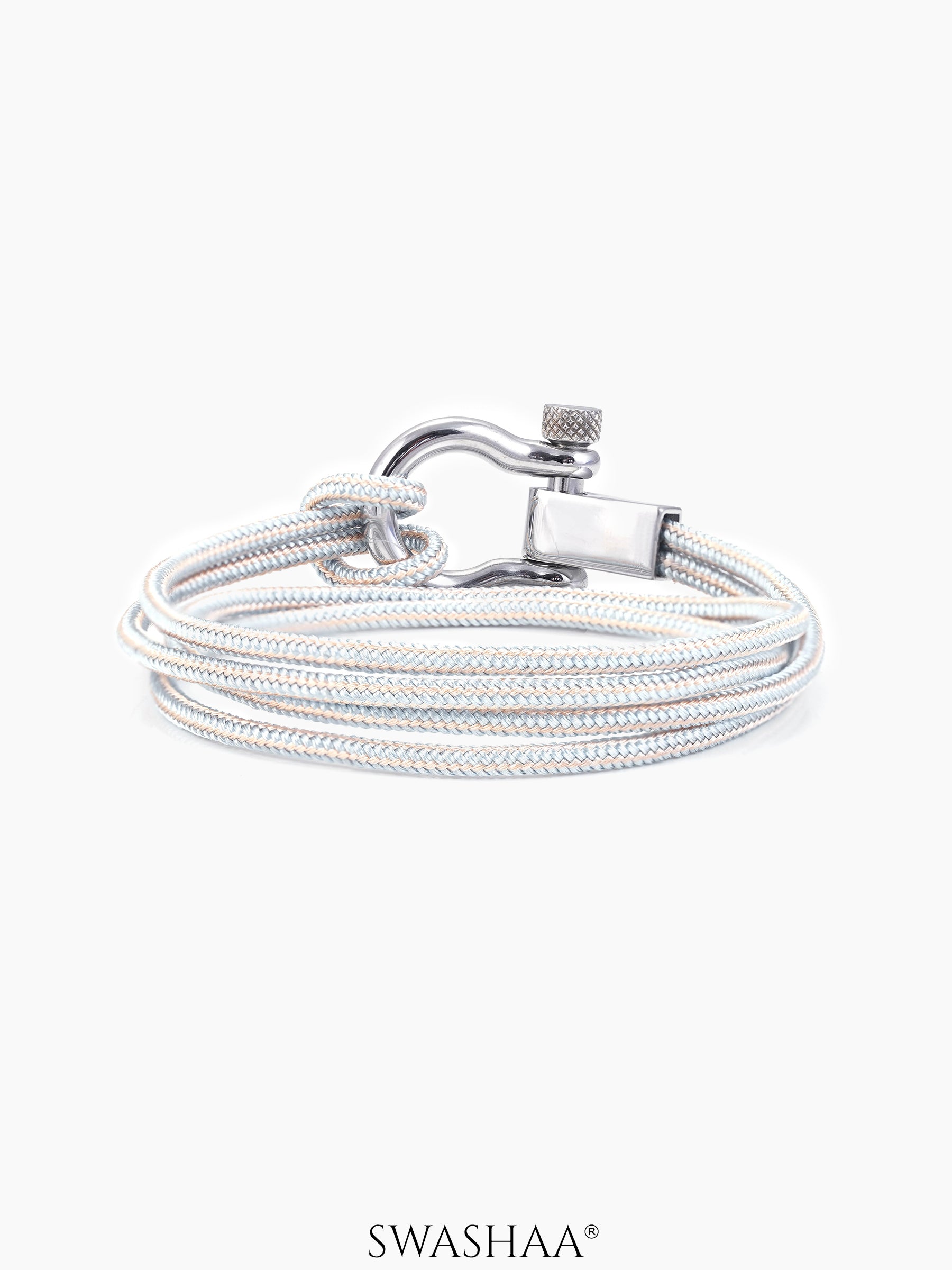 Caius Multi-Wrap Grey Men's Rope Bracelet