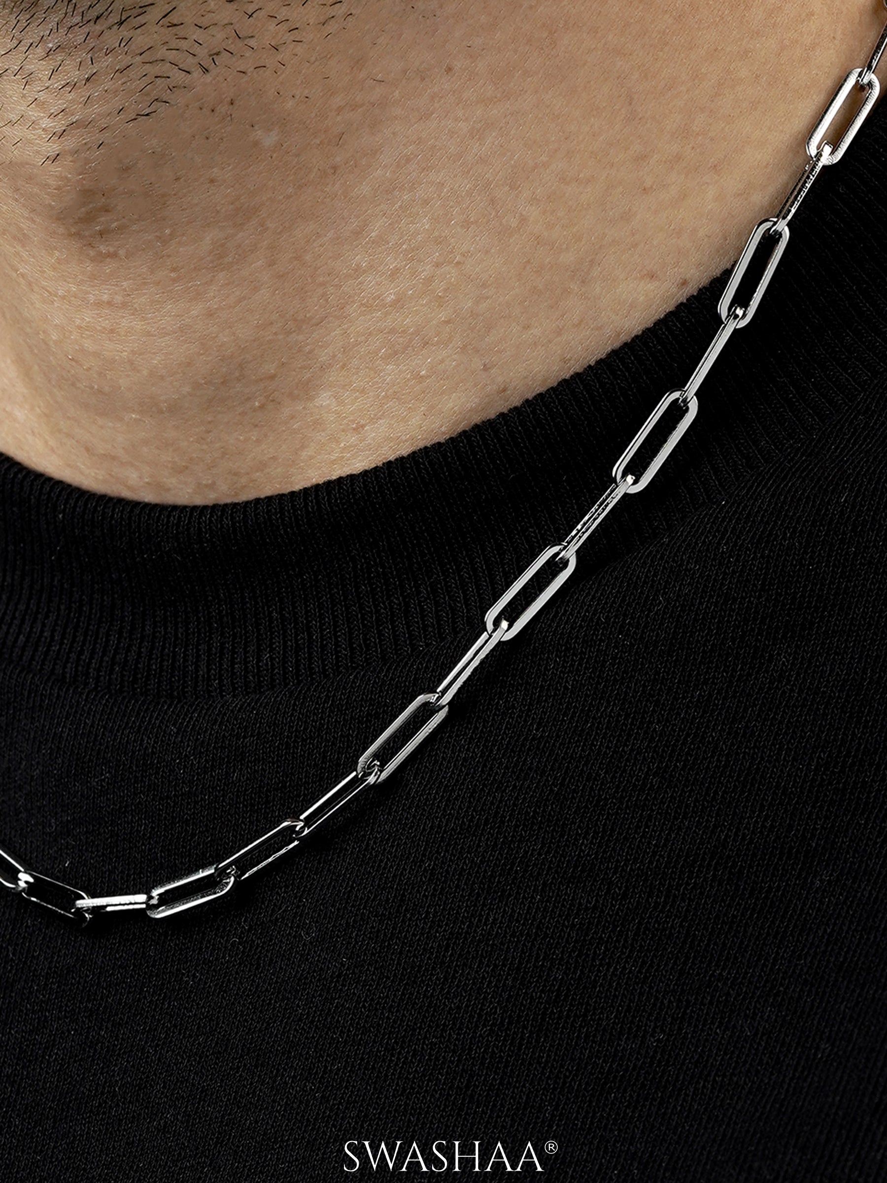 Kelvin Box Link Silver Men's Chain