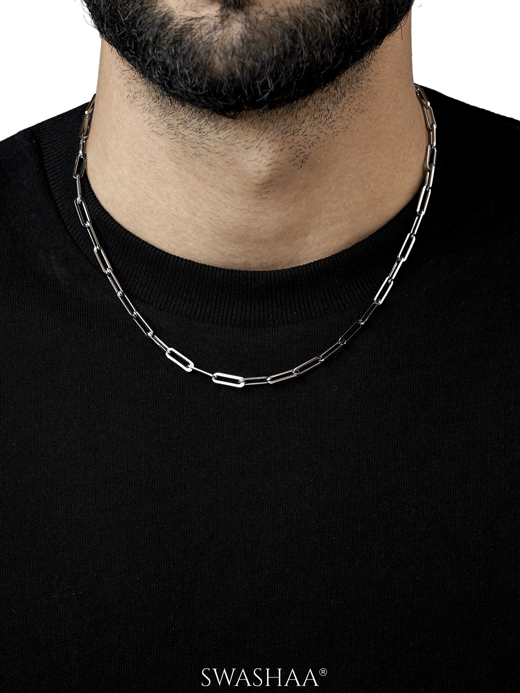 Kelvin Box Link Silver Men's Chain