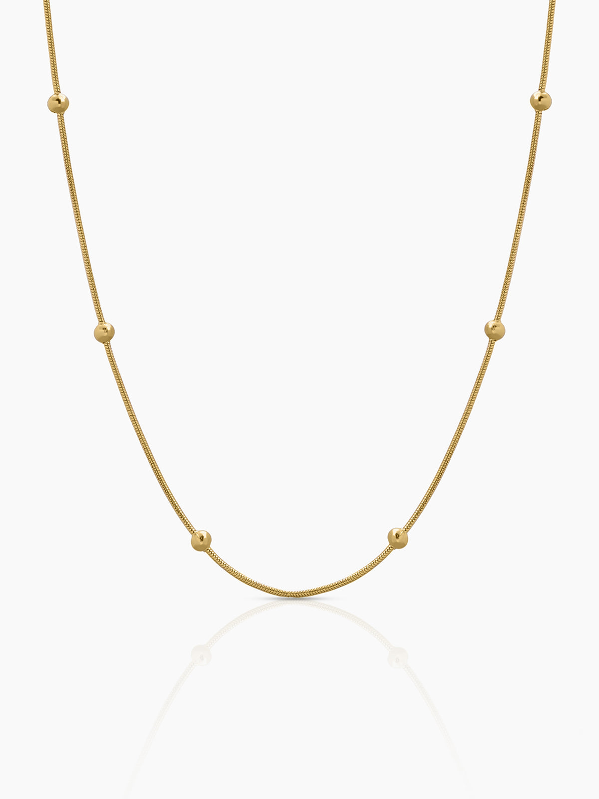 Veya Silhouette Beaded 18K Gold Plated Women's Chain