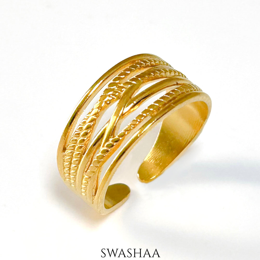 Lucca 18K Gold Plated Ring