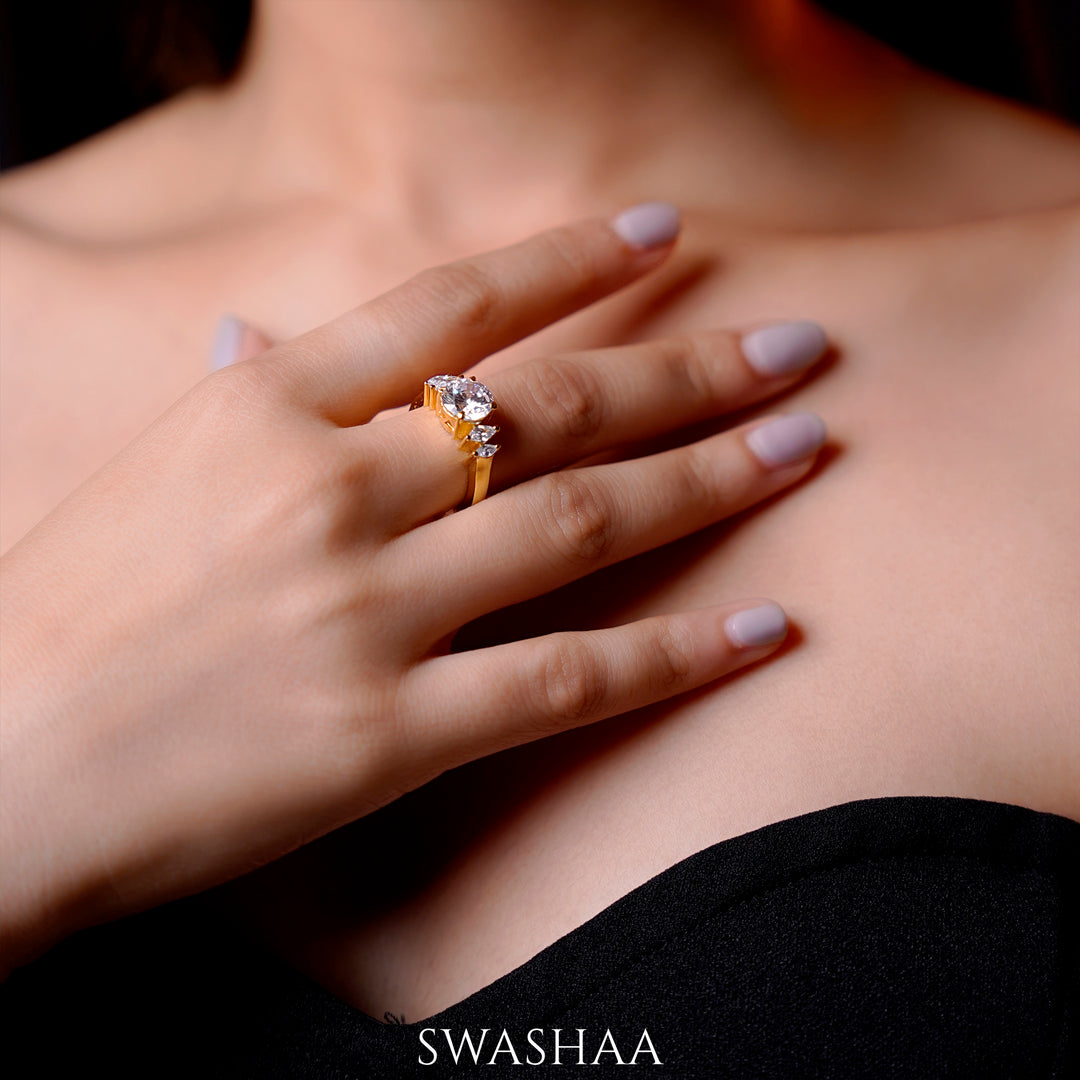 Aas Solitaire Ring - Swashaa