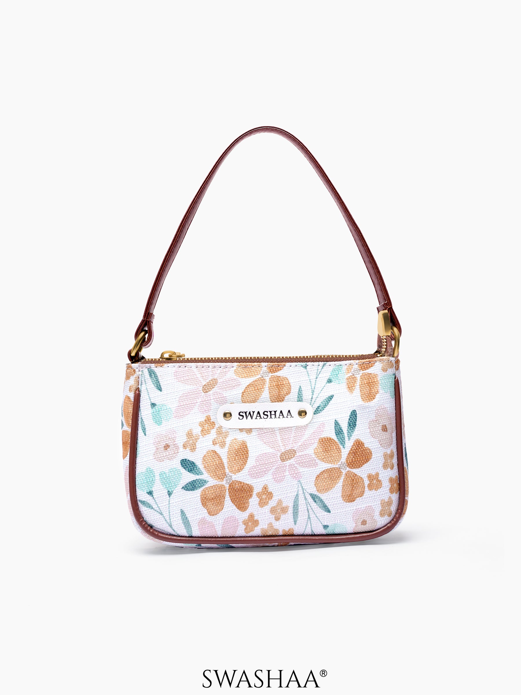 Aster Petal Print Women's Mini Shoulder Bag