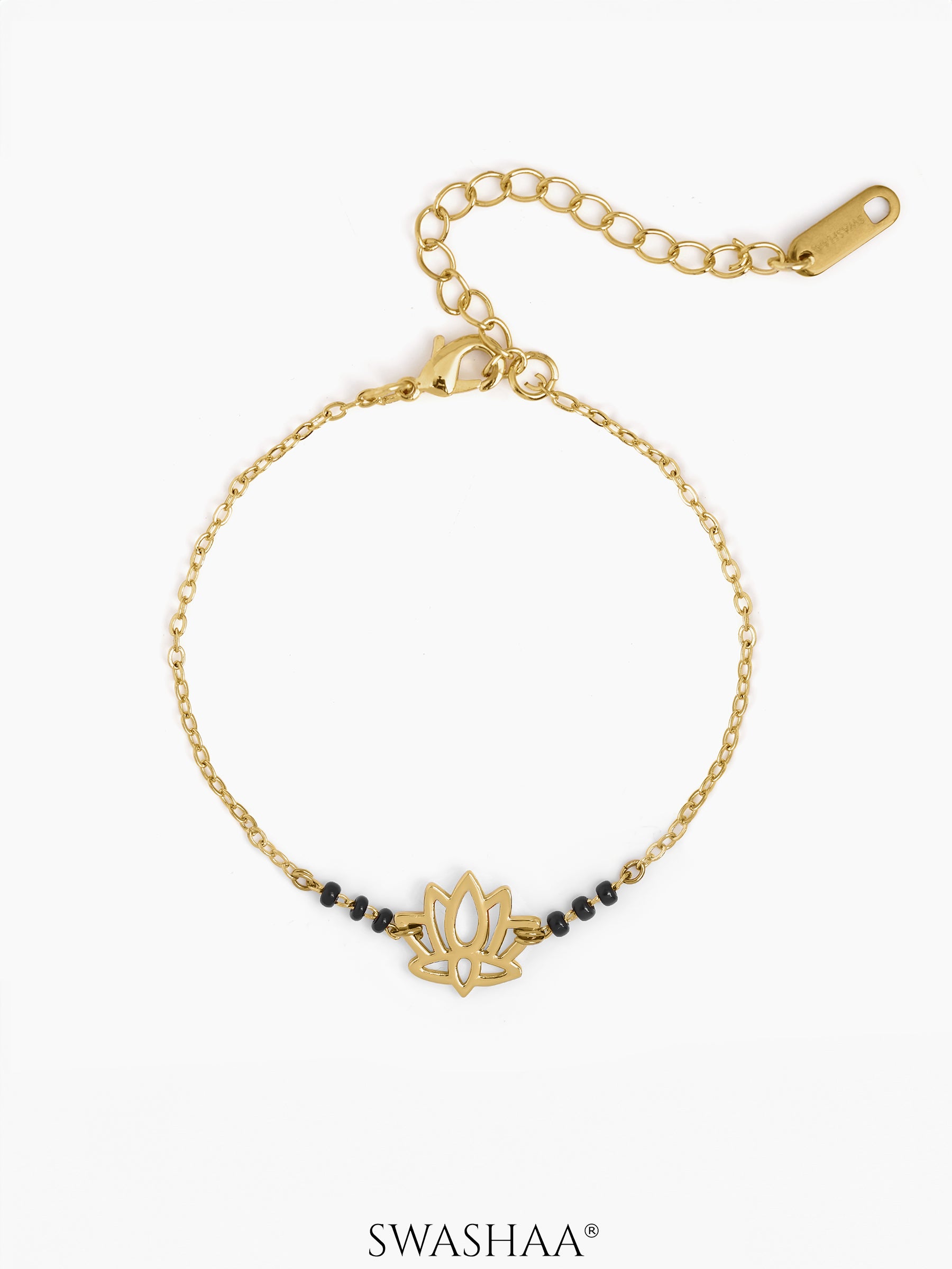 Aaradhya Lotus Motif Mangalsutra Bracelet