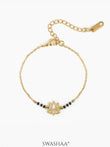 Aaradhya Lotus Motif Mangalsutra Bracelet