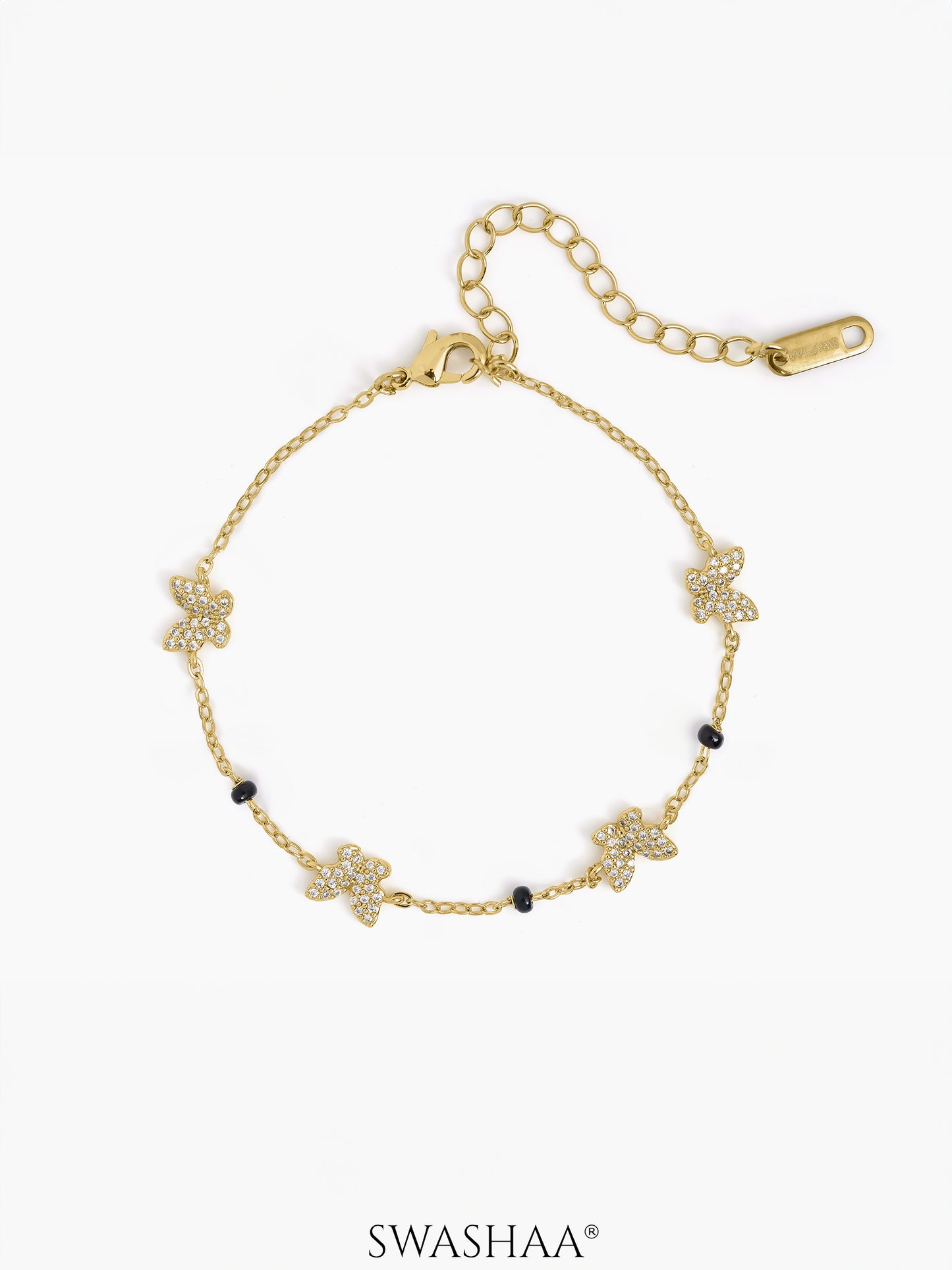 Aarini Butterfly Diamond Mangalsutra Bracelet