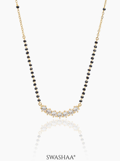 Aarna Sparkling Diamond 14K Gold Plated Mangalsutra