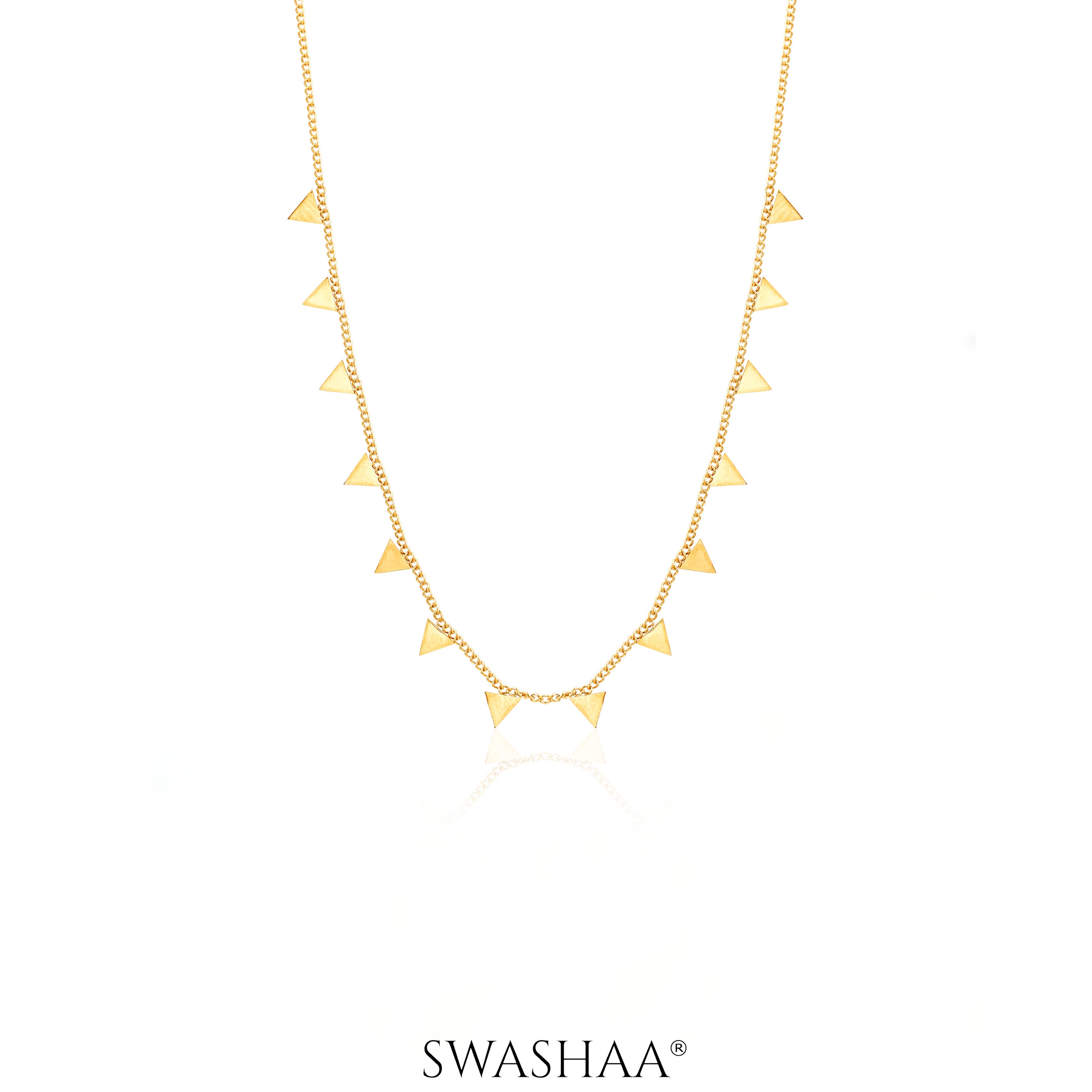 Aarya Trigon Gleam 18K Gold Plated Choker