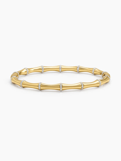 Abigal Diamond 18K Gold Plated Women's Band Bracelet
