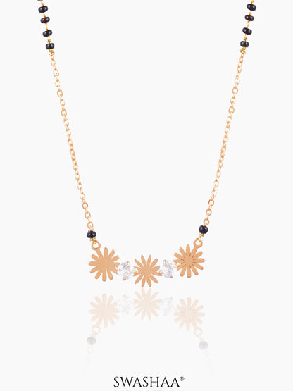 Ahaya Floral Discs Rosegold Plated Mangalsutra