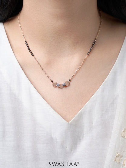 Ahaya Floral Discs Rosegold Plated Mangalsutra