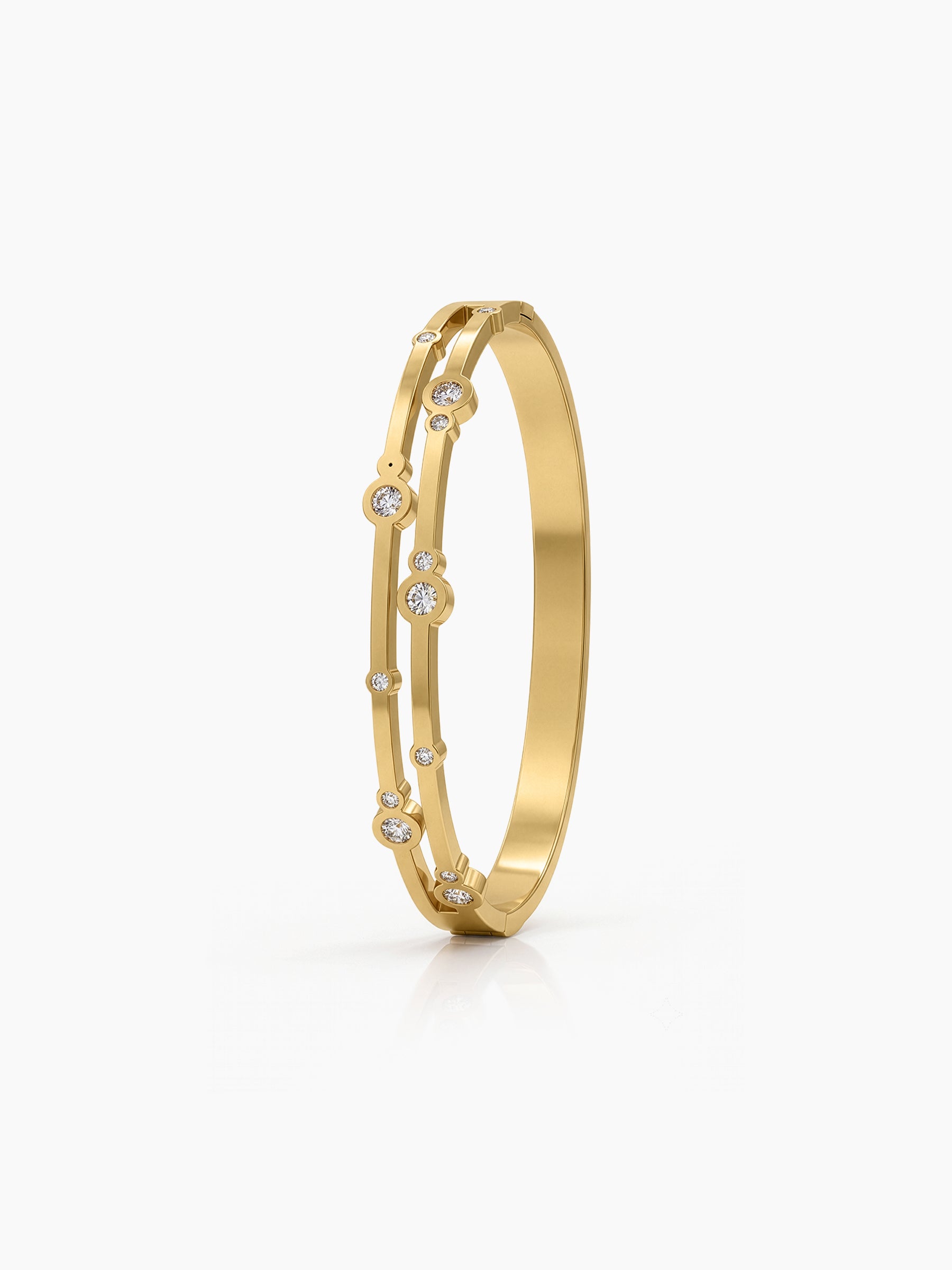Aireya Diamond 18K Gold Plated Band Bracelet