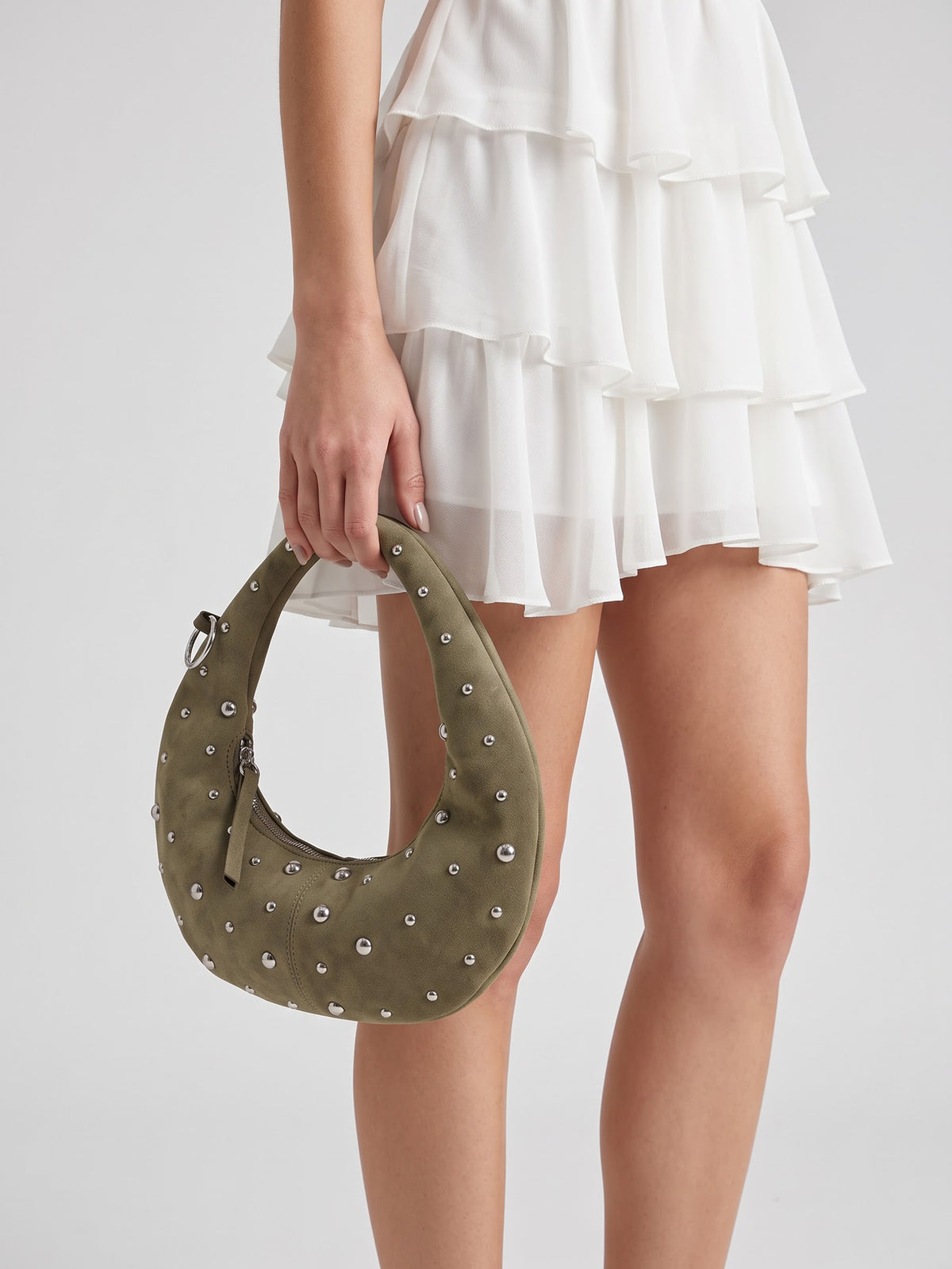 Alba Olive Green Shoulder Bag - Swashaa
