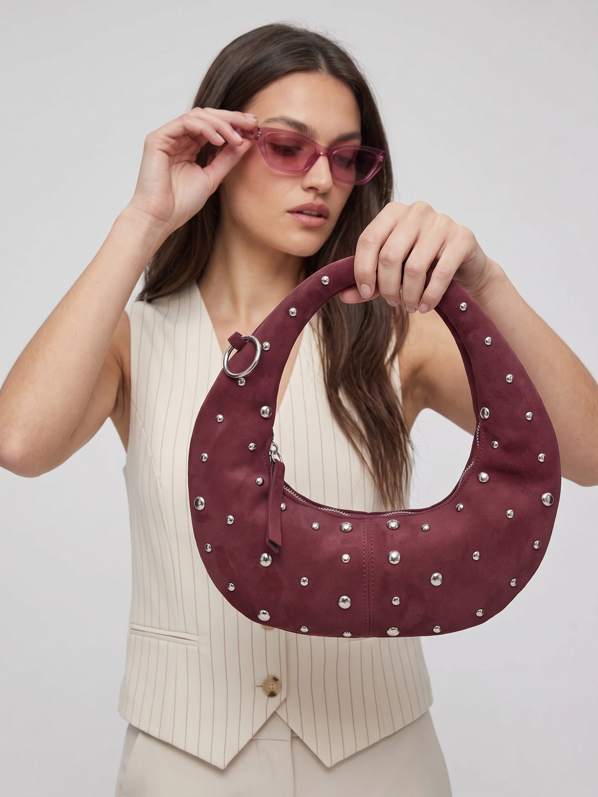 Alba Wine Shoulder Bag - Swashaa