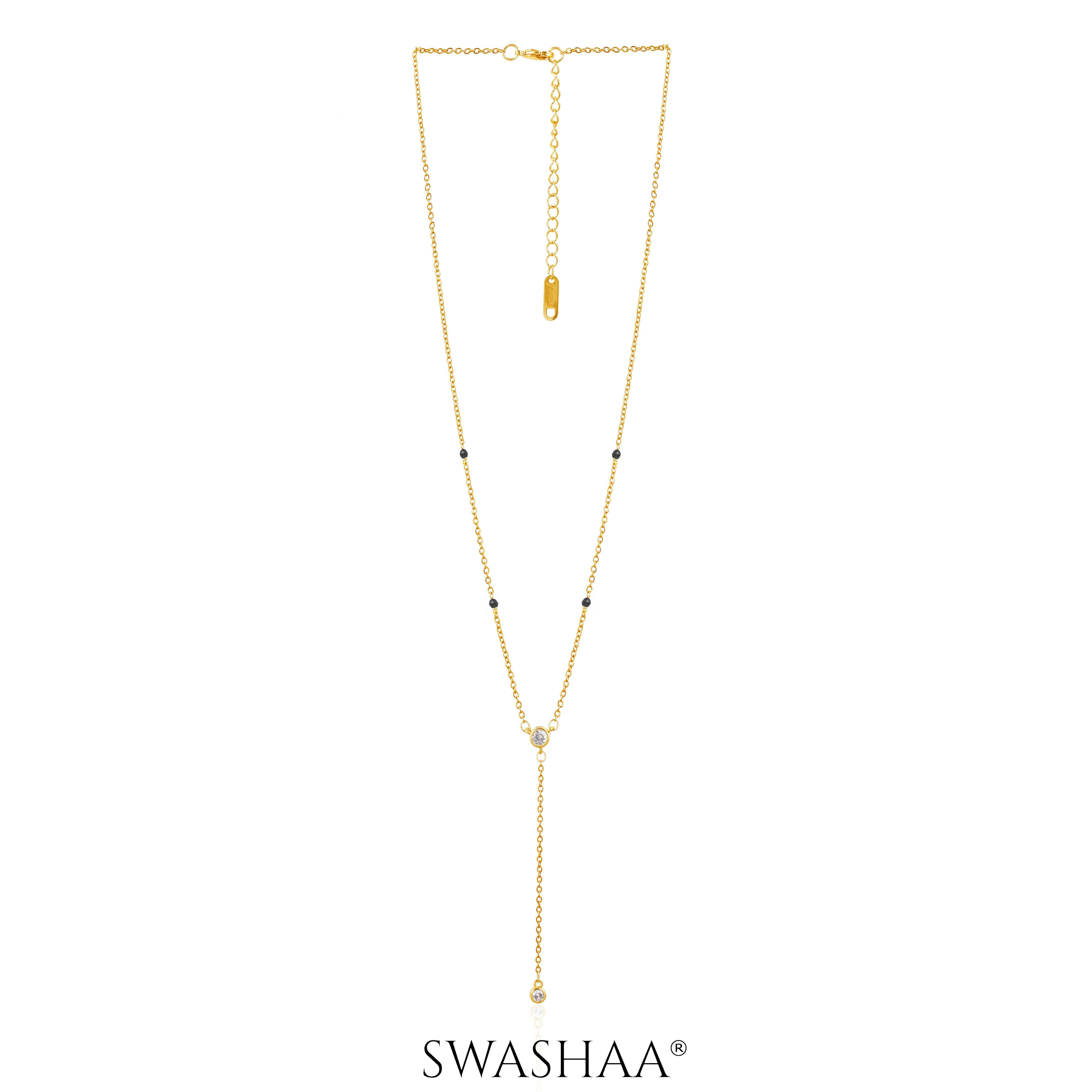 Aleeia Solitaire Drop 18K Gold Plated Mangalsutra
