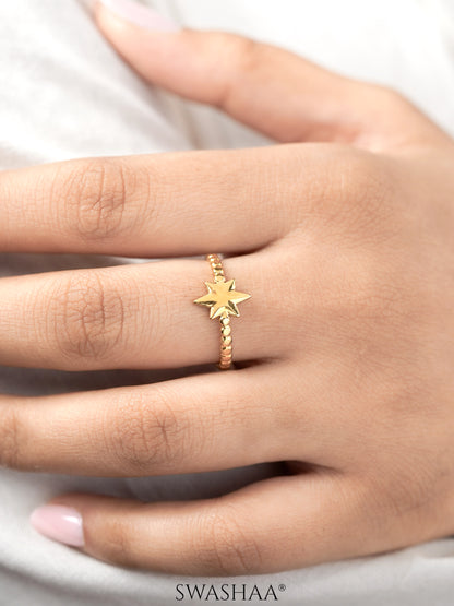 Alessio Star 18K Gold Plated Ring