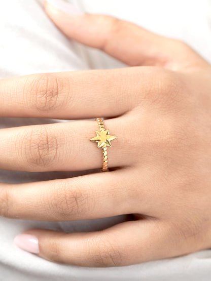 Alessio Star 18K Gold Plated Ring