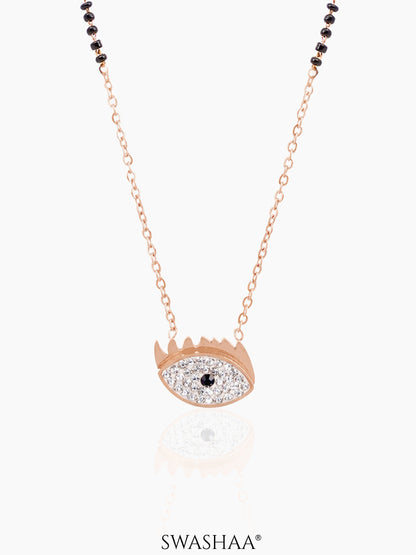 Aliana Eye Rosegold Plated Pendant Mangalsutra