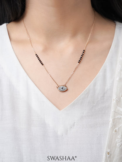Aliana Eye Rosegold Plated Pendant Mangalsutra