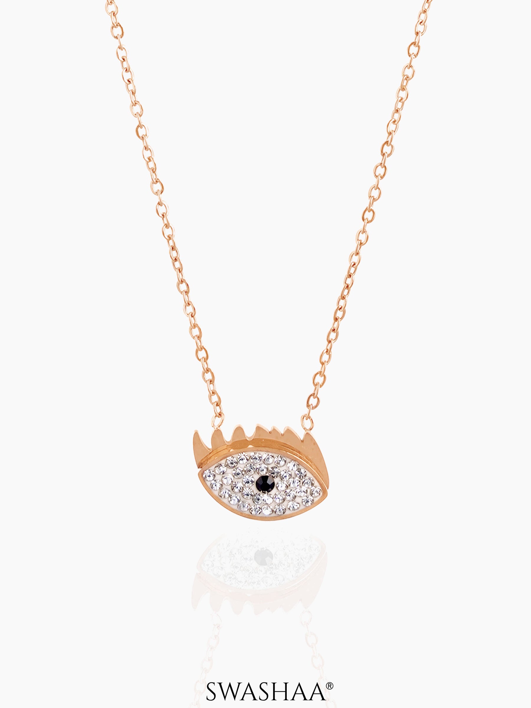 Allika Evil Eye Rosegold Plated Necklace