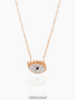 Allika Evil Eye Rosegold Plated Necklace