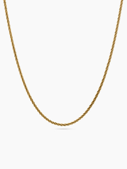 Almira Textured Rope 18K Gold Plated Men's Chain