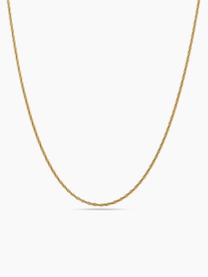 Almira Textured Coil Waves Rope 18K Gold Plated Women's Chains