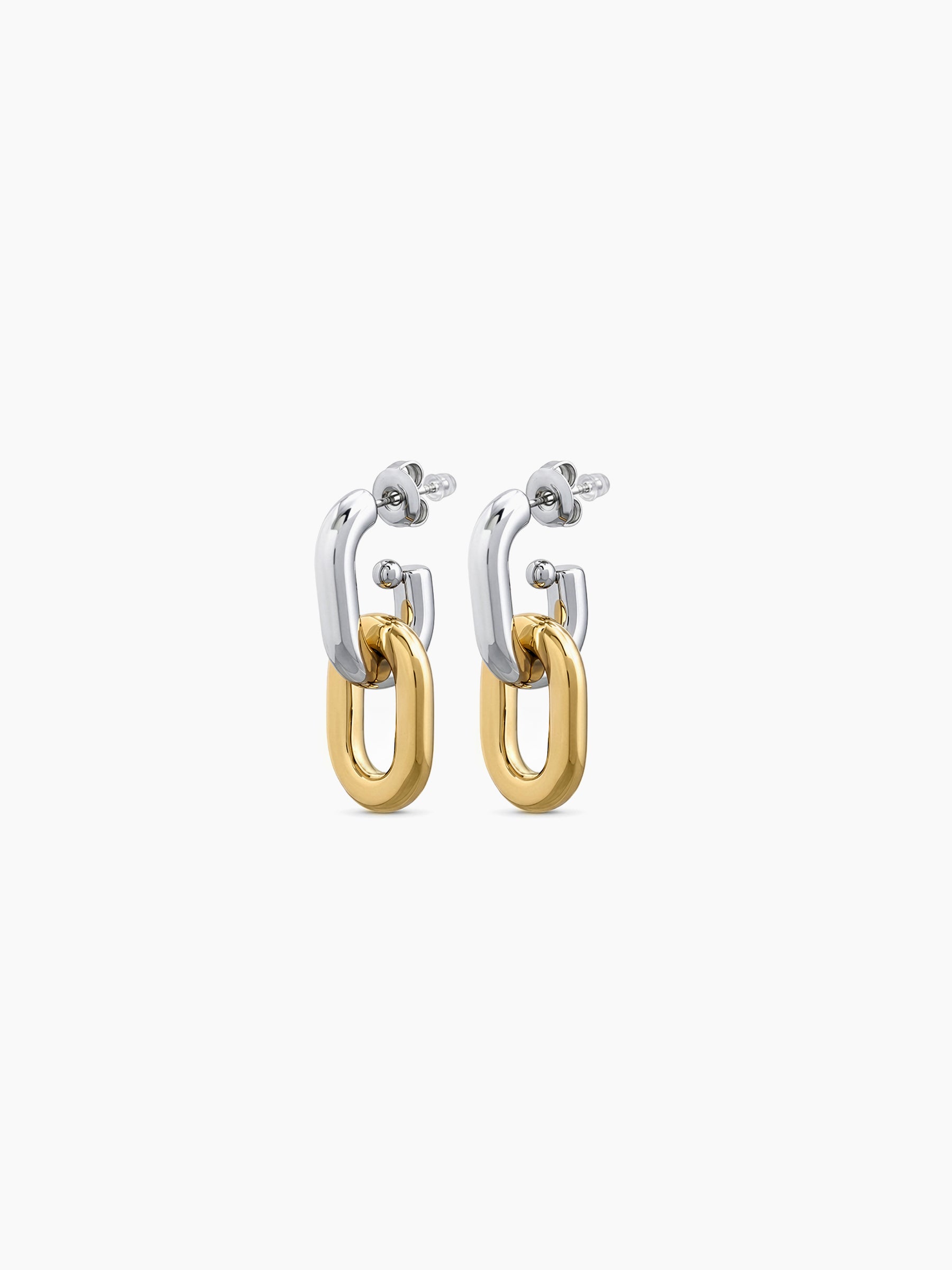 Alvera 18K Gold Plated - Silver Women's Stud Earrings