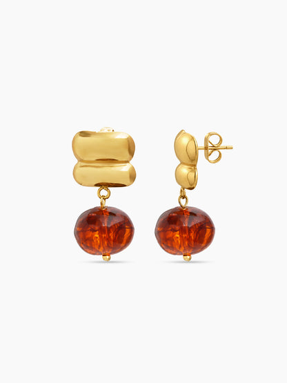 Ambrosia 18K Gold Plated Women's Stud Drop Earrings