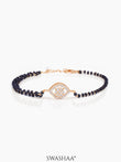 Amine Rosegold Plated Mangalsutra Bracelet