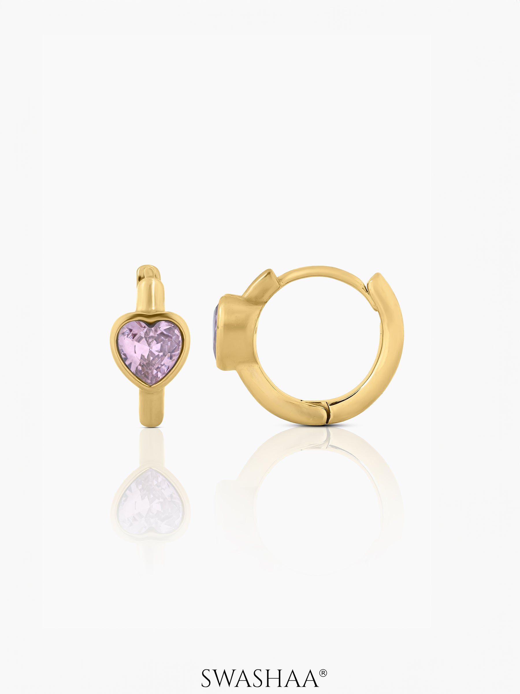 Amora Heart Hoop Earrings