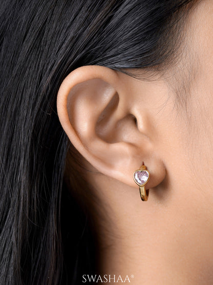 Amora Heart Hoop Earrings