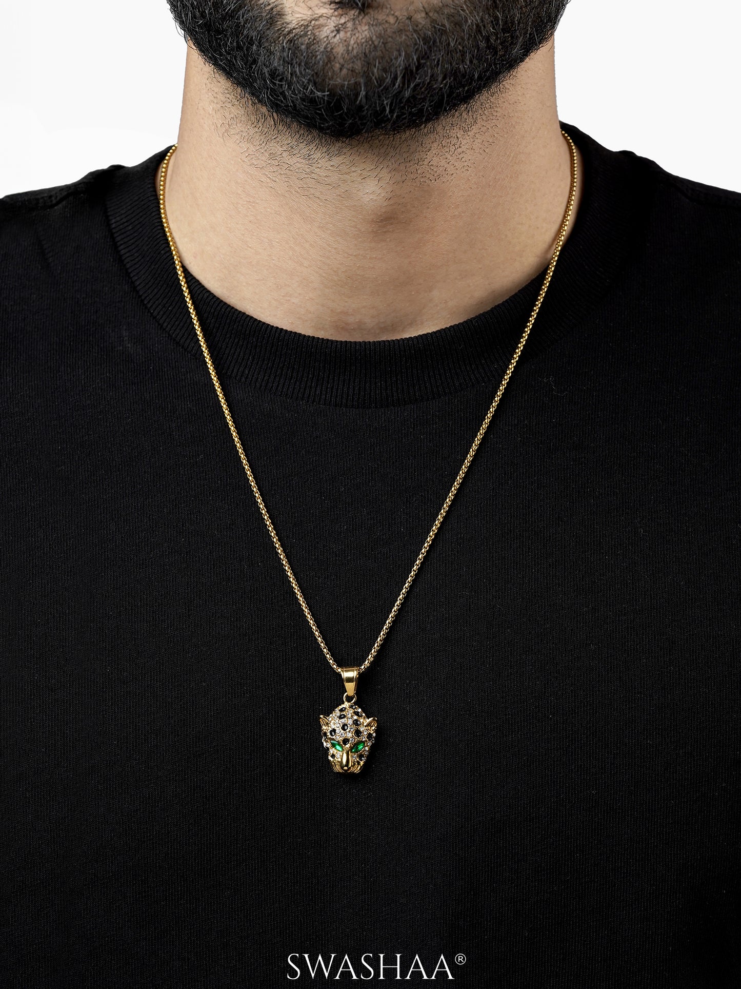Amur 18K Gold Plated Men's Chain Pendant