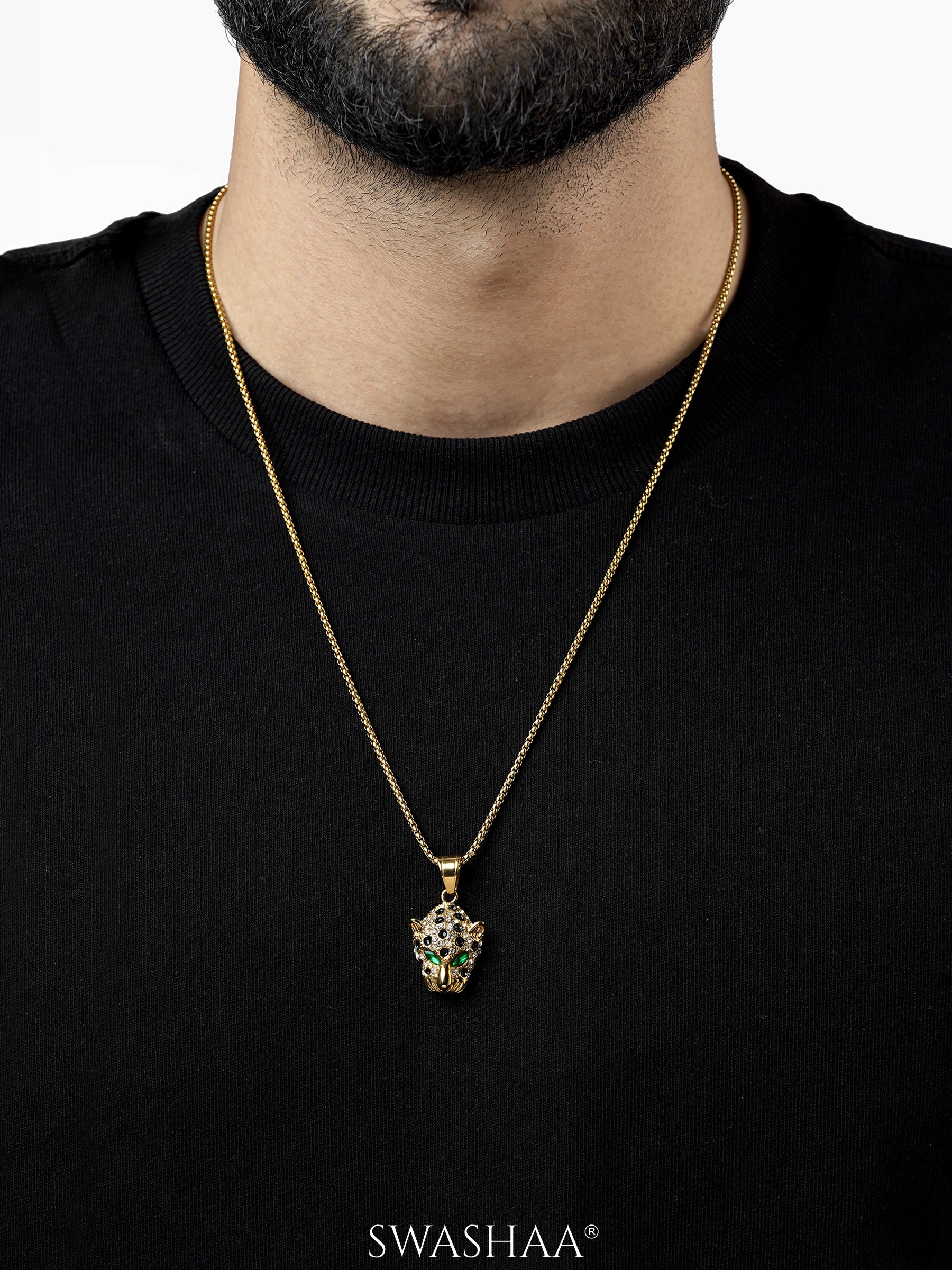 Amur 18K Gold Plated Men's Chain Pendant