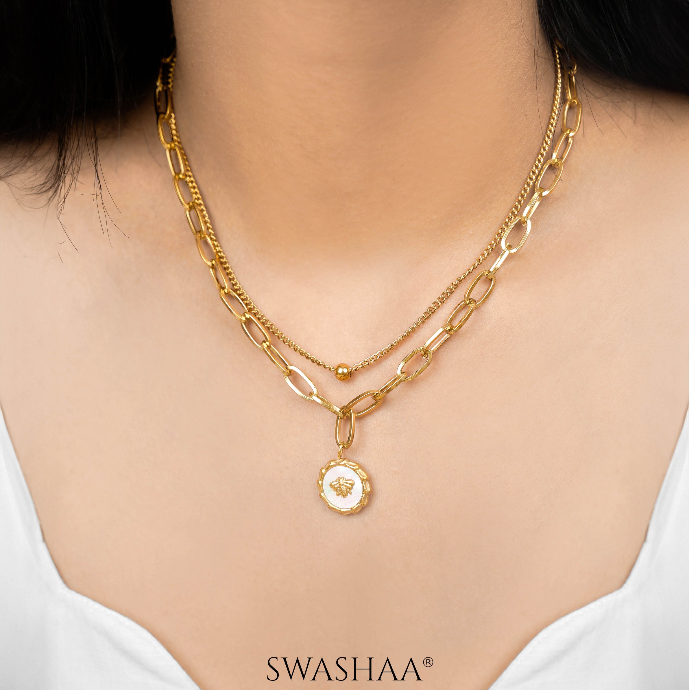 Ana 18K Gold Plated Layered Necklace