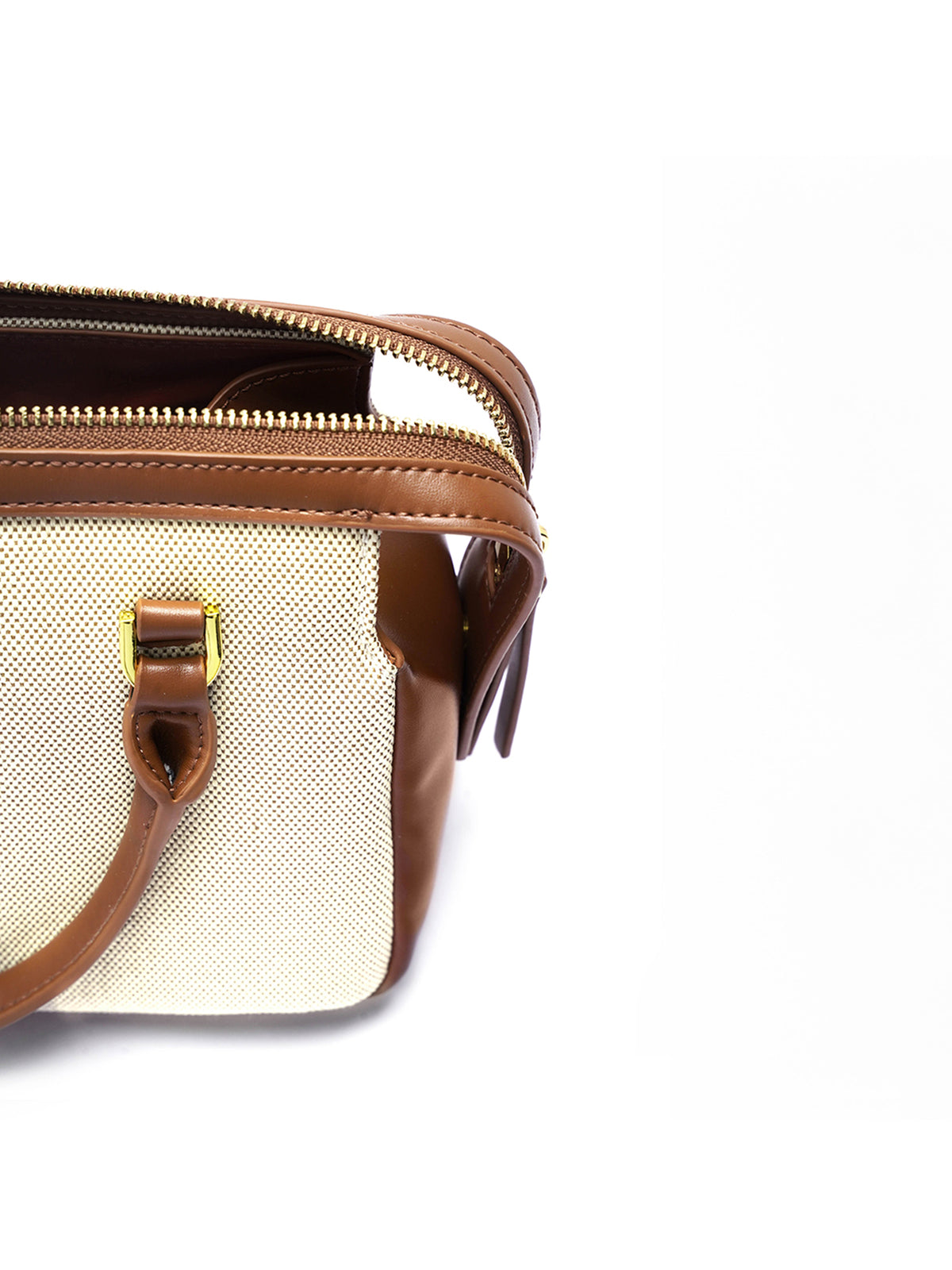 Angee White Beige Women's Leather Hand Bag