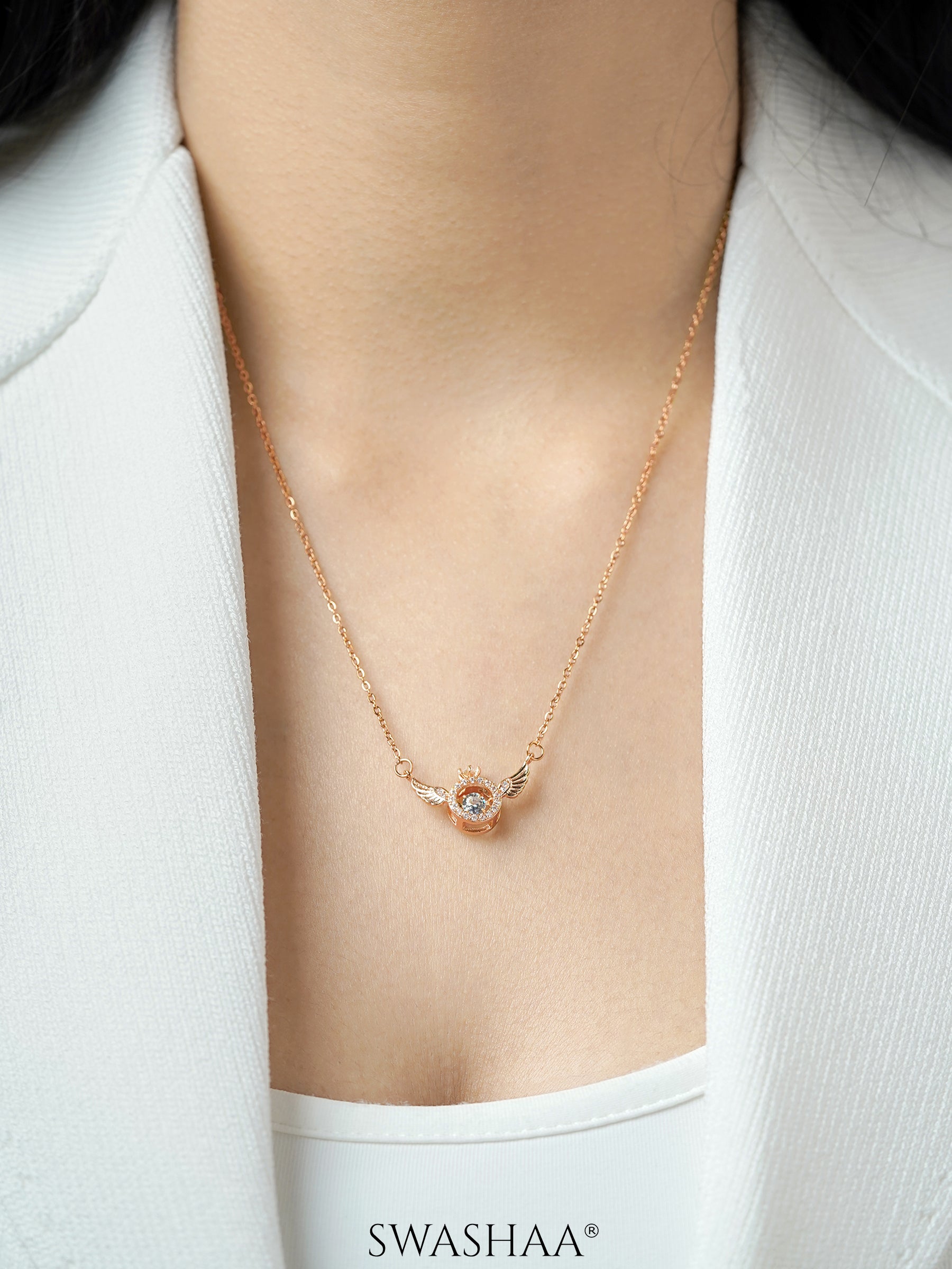 Angel Ring Necklace – Swashaa - Main Image