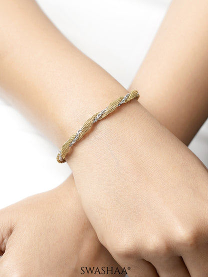 Anori 18K Gold Plated Two Tone Loose Chain Bracelet