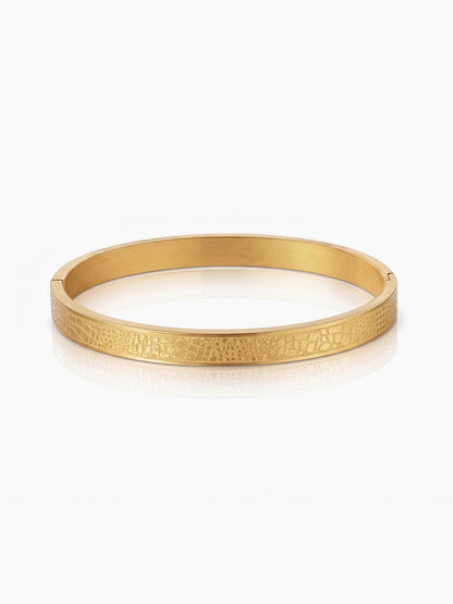 Anthony Minimal Textured 18K Gold Plated Bracelet