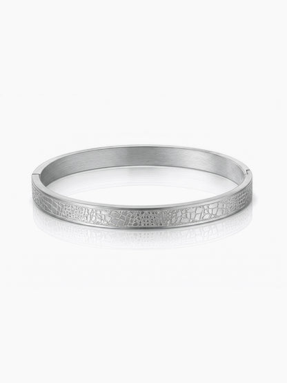 Anthony Minimal Textured Silver Bracelet